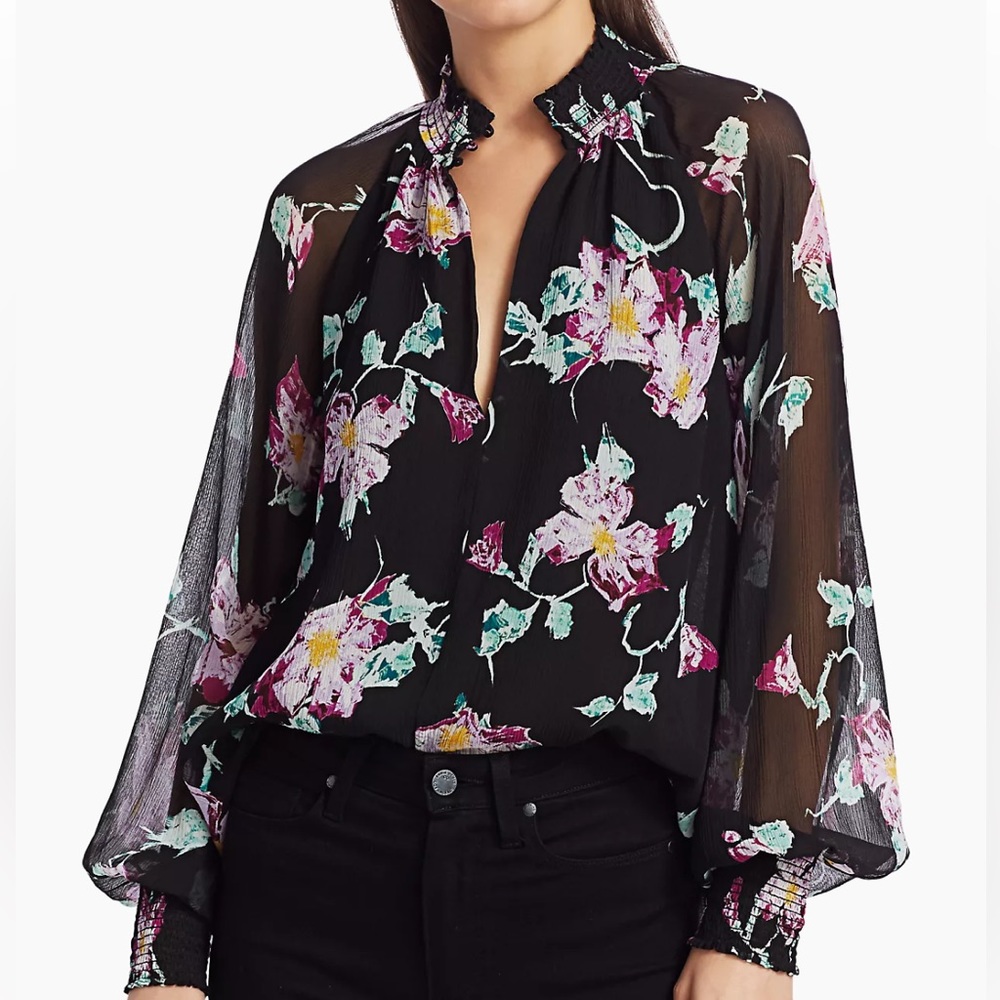 A.L.C. Venetia Floral Silk Blouse